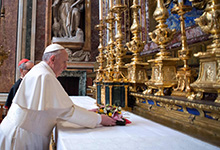 Papa visita Basílica de Santa Maria Maior