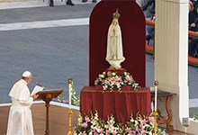 Papa apresenta Virgem Maria como exemplo de fé humilde e solidária